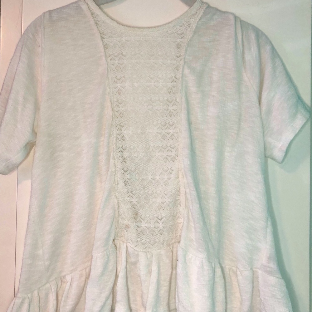 Cream Sherman Girls lacy top